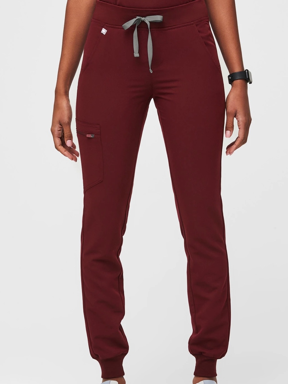 FIGS Zamora Jogger Scrub Pants, Burgundy, Size XXS, NWT